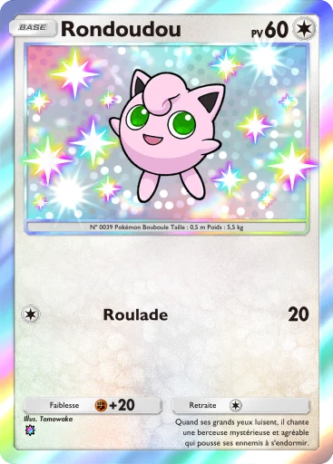 Carte Pokémon Rondoudou de l'extension Gardiens Astraux