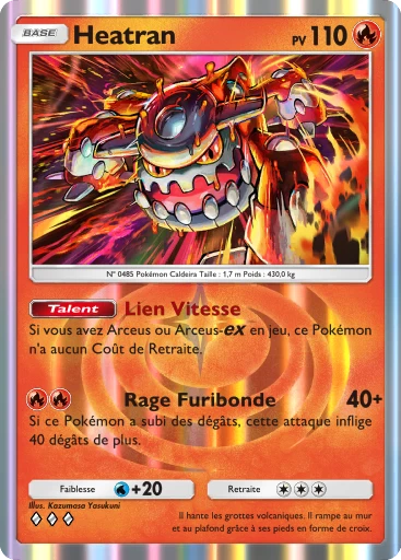 Carte Pokémon Heatran de l'extension Lumière Triomphale