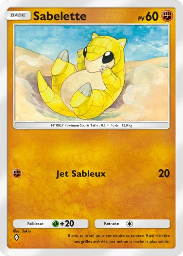 Carte Pokémon Sabelette de l'extension Méga-Ascension