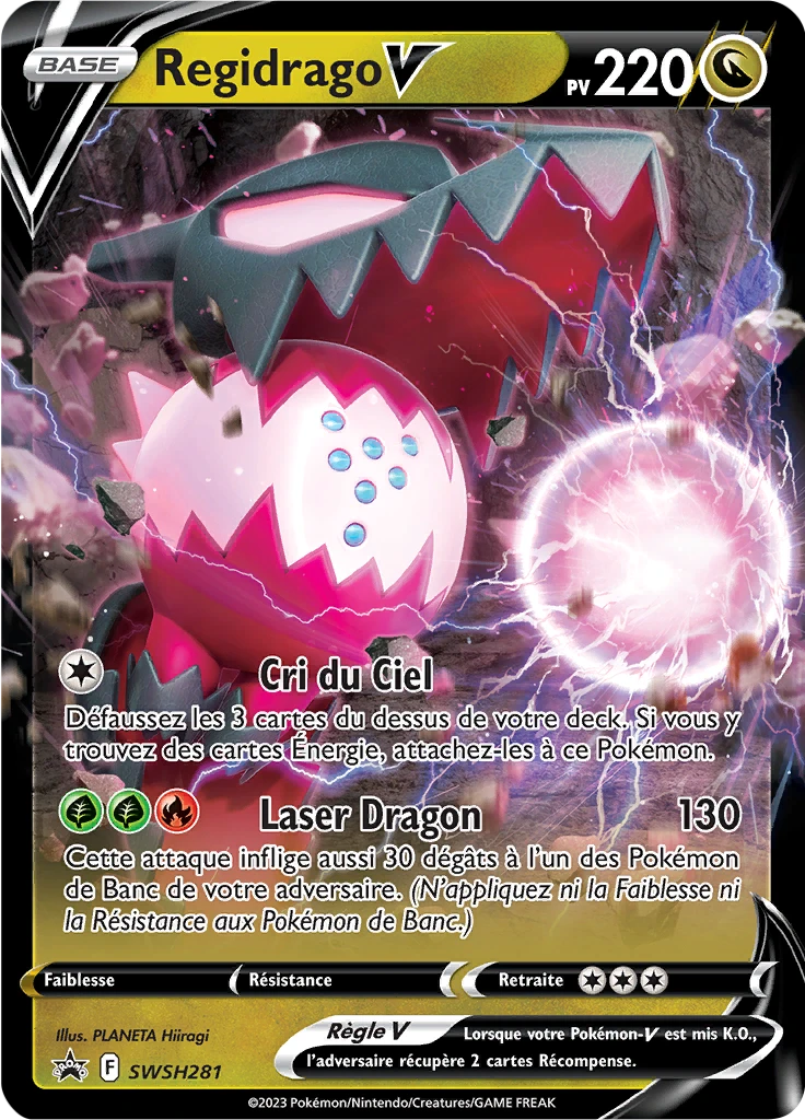 Carte Pokémon Regidrago V de l'extension Promo SWSH