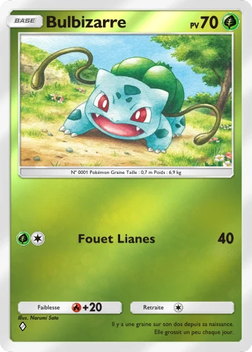 Carte Pokémon Bulbizarre de l'extension Booster de Luxe ex