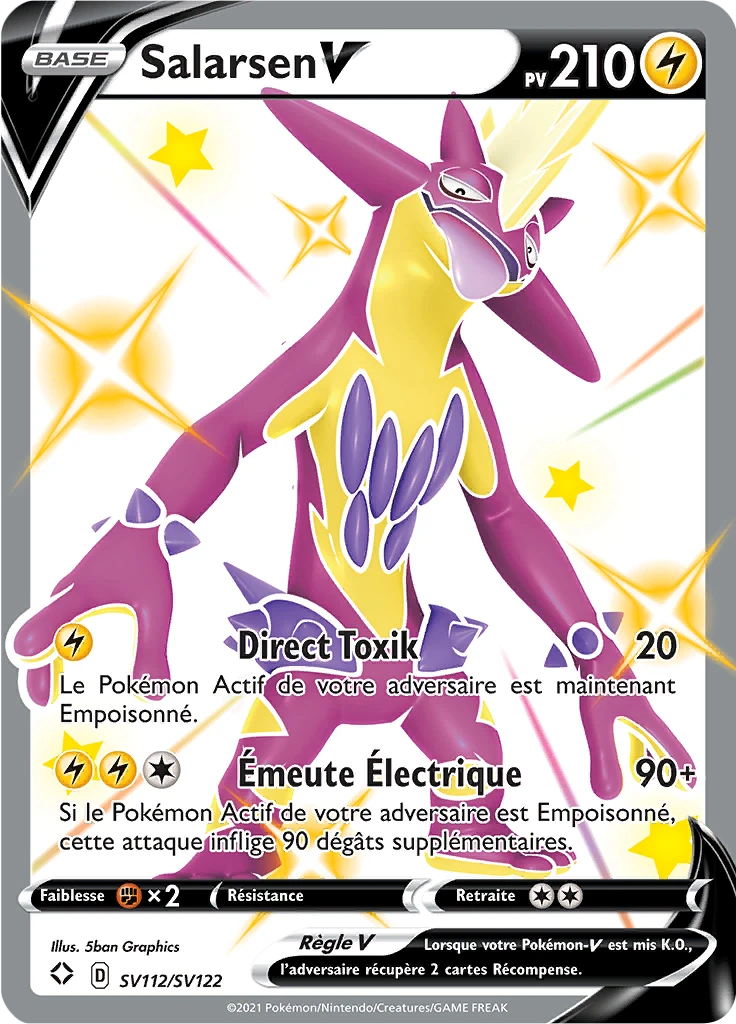 Carte Pokémon Salarsen V de l'extension Destinées Radieuses