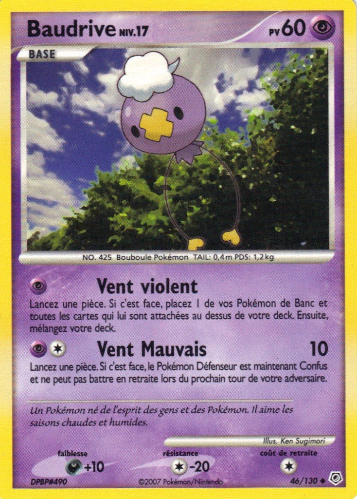 Carte Pokémon Baudrive de l'extension Diamant & Perle