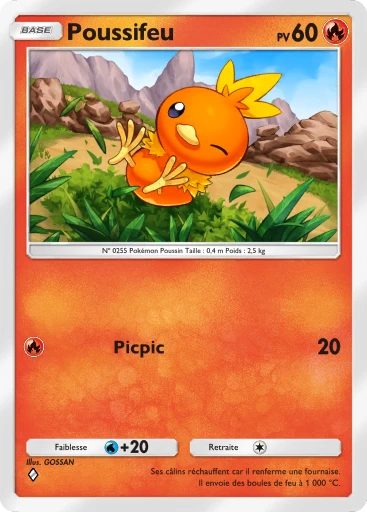 Carte Pokémon Poussifeu de l'extension Booster de Luxe Méga