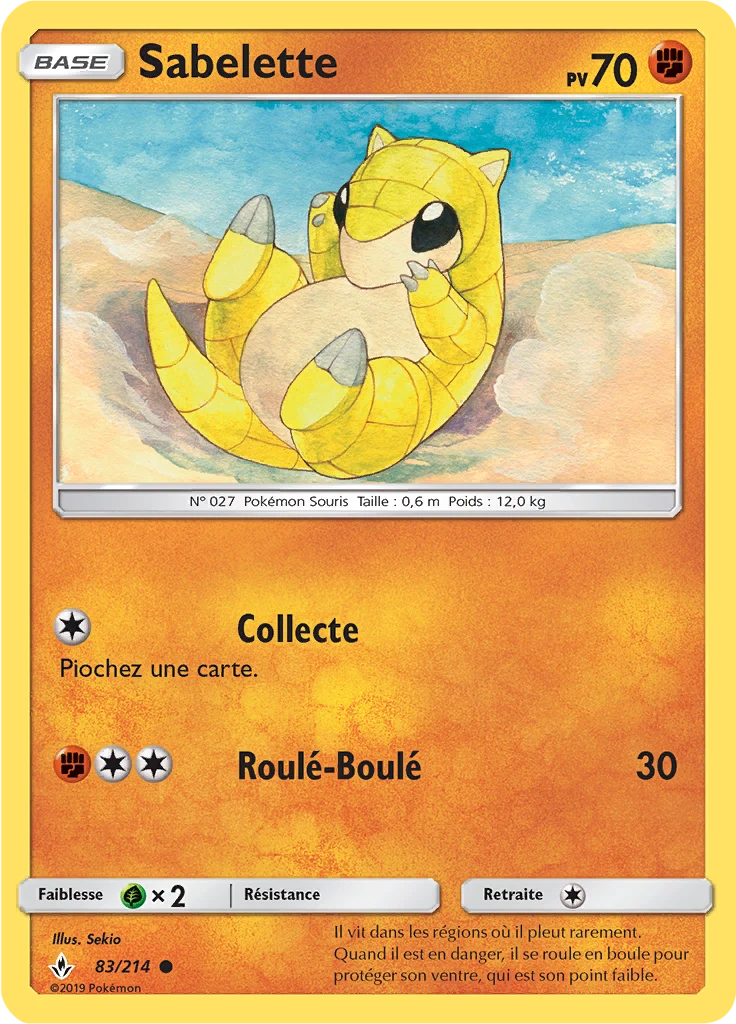Carte Pokémon Sabelette de l'extension Alliance Infaillible