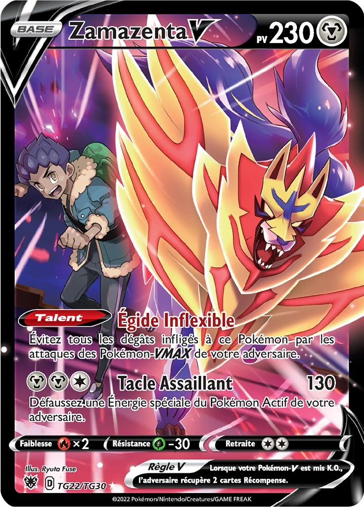 Carte Pokémon Zamazenta V de l'extension Astres Radieux