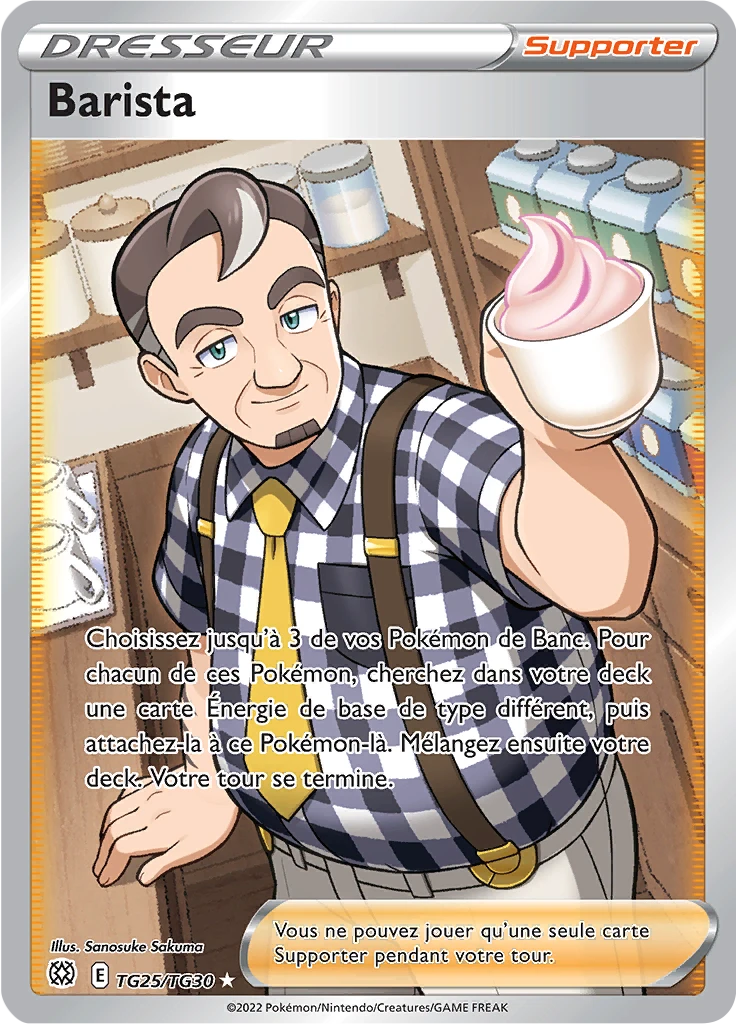 Carte Pokémon Barista de l'extension Stars Étincelantes