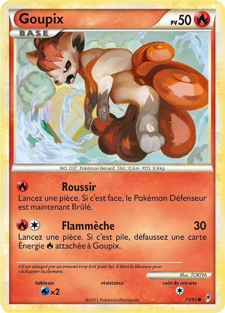 Carte Pokémon Goupix de l'extension L'appel des Légendes