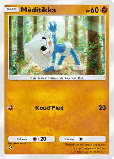 Carte Pokémon Méditikka de l'extension Lumière Triomphale