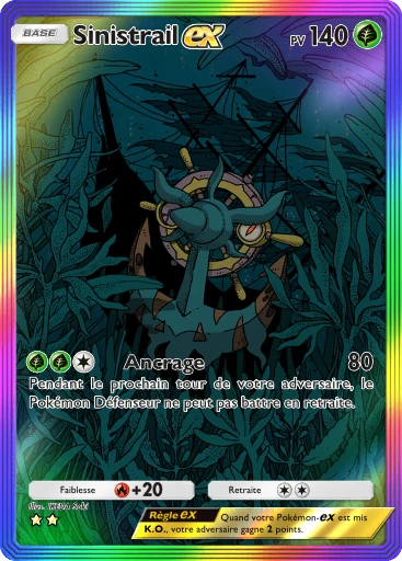 Carte Pokémon Sinistrail-ex de l'extension Gardiens Astraux