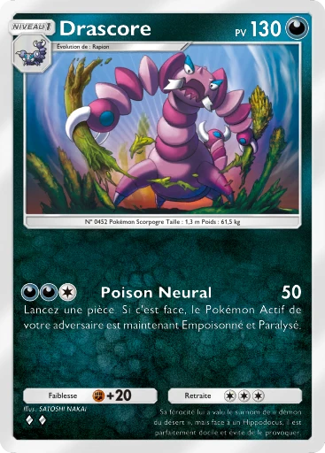 Carte Pokémon Drascore de l'extension Méga-Ascension