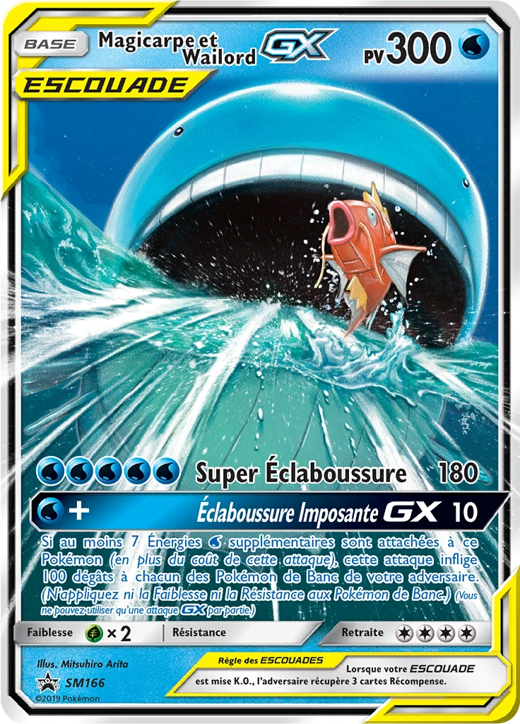 Carte Pokémon Magicarpe et Wailord GX de l'extension Promo SM