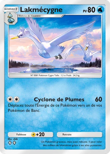 Carte Pokémon Lakmécygne de l'extension Sagesse entre Ciel et Mer