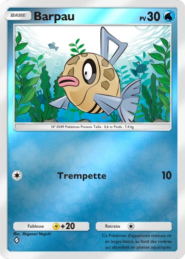 Carte Pokémon Barpau de l'extension Booster de Luxe Méga