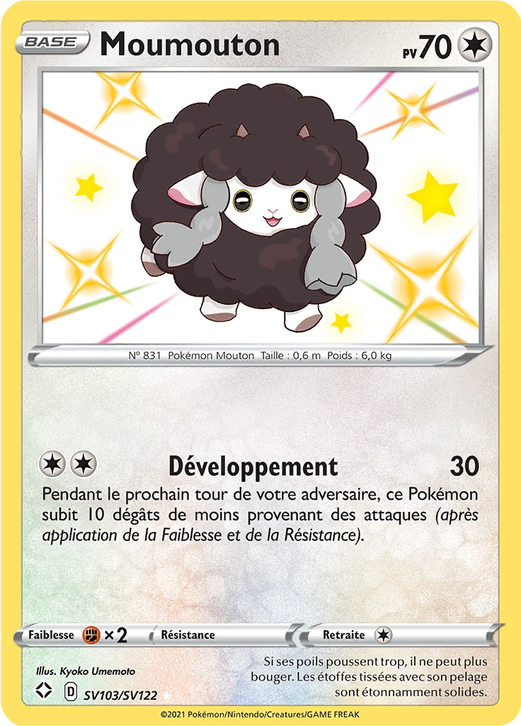Carte Pokémon Moumouton de l'extension Destinées Radieuses