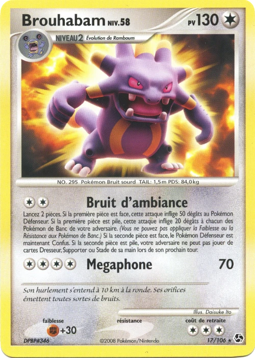 Carte Pokémon Brouhabam de l'extension Duels au Sommets