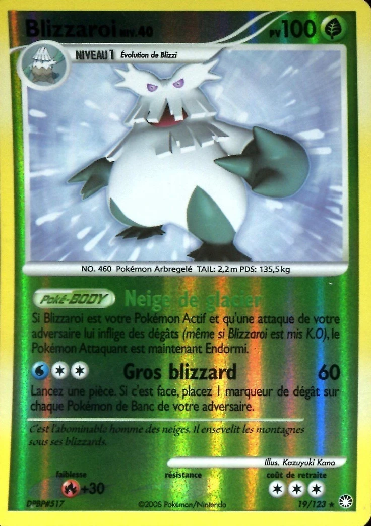 Carte Pokémon Blizzaroi de l'extension Trésors Mystérieux