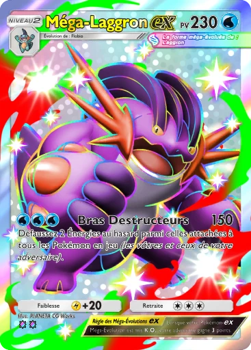 Carte Pokémon Méga-Laggron-ex de l'extension Domination Céleste