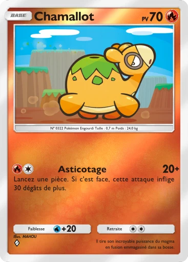 Carte Pokémon Chamallot de l'extension Booster de Luxe Méga