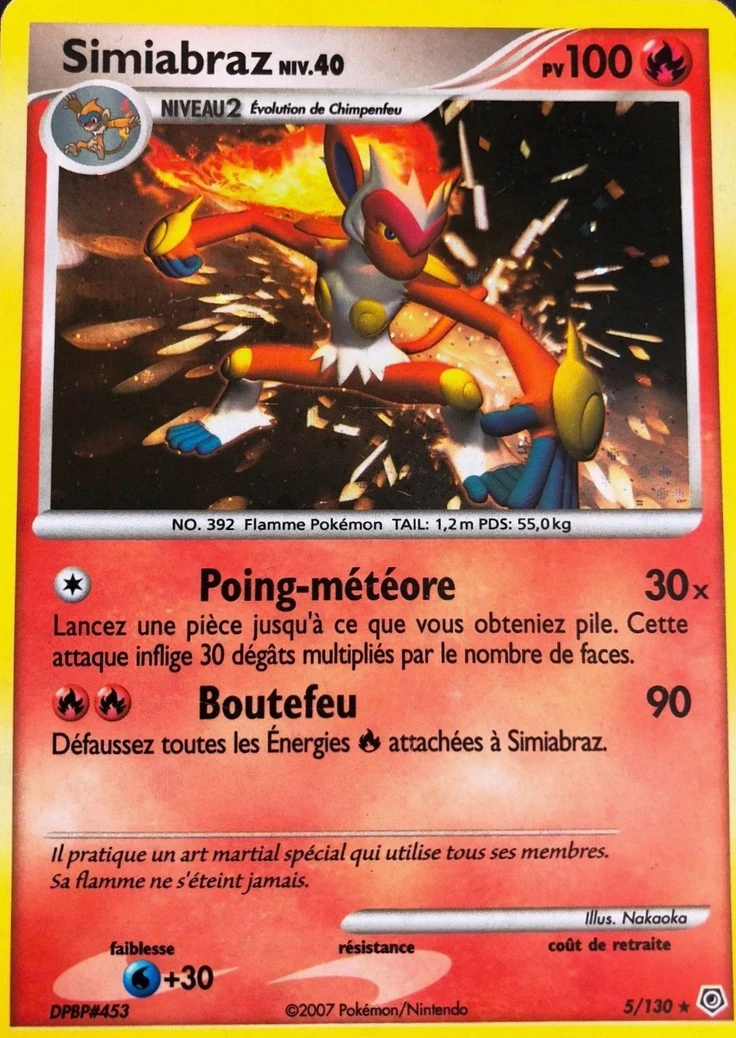 Carte Pokémon Simiabraz de l'extension Diamant & Perle