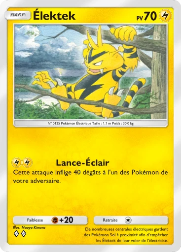 Carte Pokémon Élektek de l'extension L'Île Fabuleuse