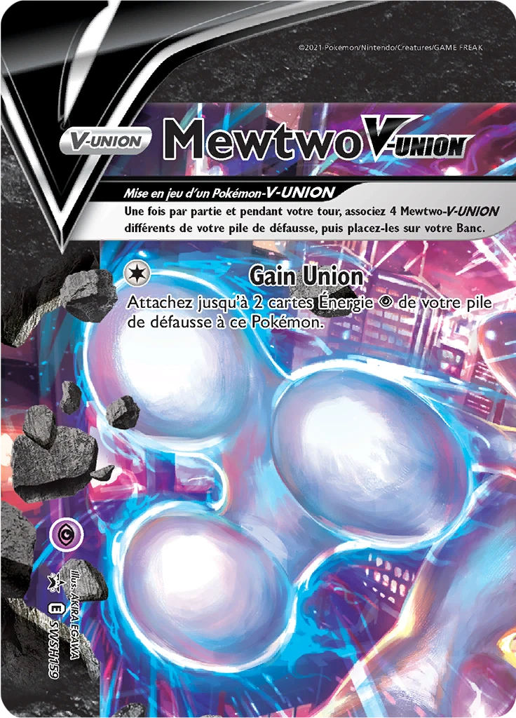 Carte Pokémon Mewtwo V-UNION de l'extension Promo SWSH