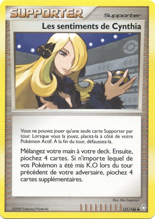 Carte Pokémon Les sentiments de Cynthia de l'extension Éveil des Légendes