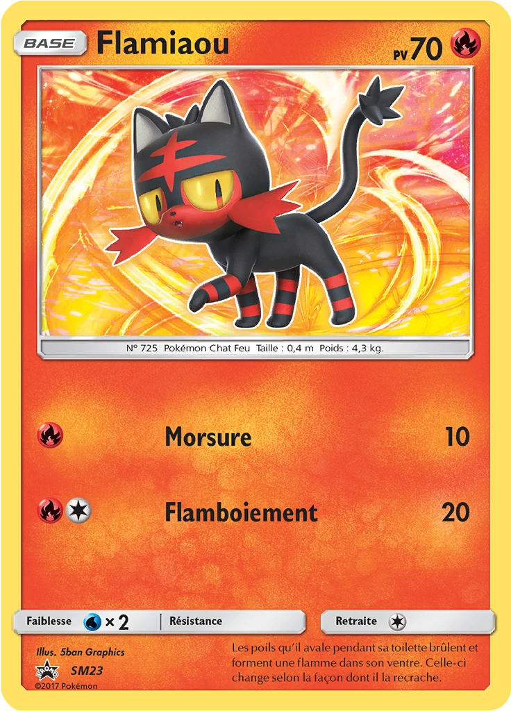 Carte Pokémon Flamiaou de l'extension Promo SM