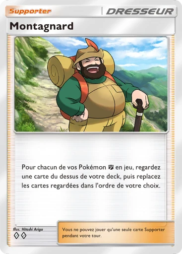 Carte Pokémon Montagnard de l'extension Sagesse entre Ciel et Mer