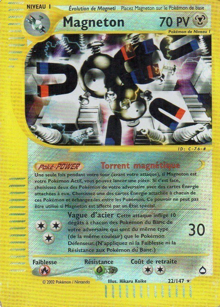 Carte Pokémon Magnéton de l'extension Aquapolis