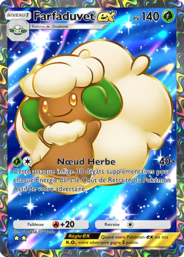 Carte Pokémon Farfaduvet-ex de l'extension Méga-Ascension