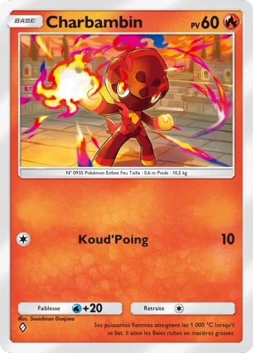 Carte Pokémon Charbambin de l'extension Merveilles de Paldea