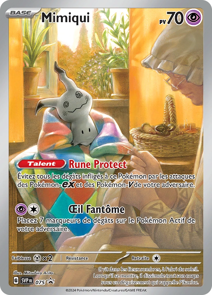 Carte Pokémon Mimiqui de l'extension SVP Black Star Promos