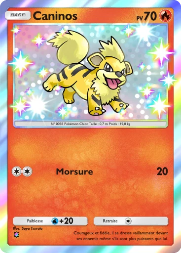 Carte Pokémon Caninos de l'extension Crise Interdimensionnelle