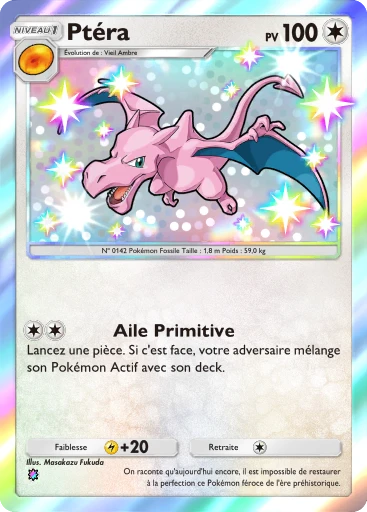 Carte Pokémon Ptéra de l'extension Crise Interdimensionnelle
