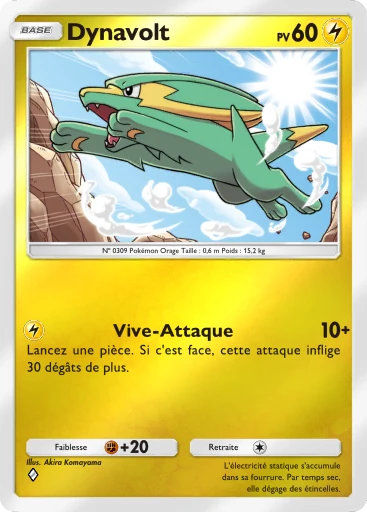 Carte Pokémon Dynavolt de l'extension Booster de Luxe Méga