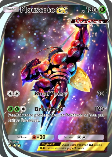 Carte Pokémon Mouscoto-ex de l'extension Crise Interdimensionnelle