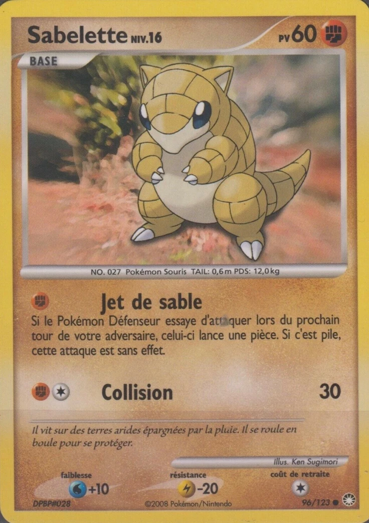 Carte Pokémon Sabelette de l'extension Trésors Mystérieux