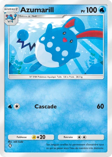 Carte Pokémon Azumarill de l'extension Lumière Triomphale