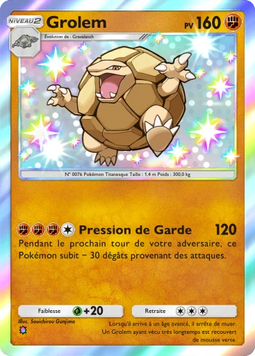 Carte Pokémon Grolem de l'extension Méga-Ascension