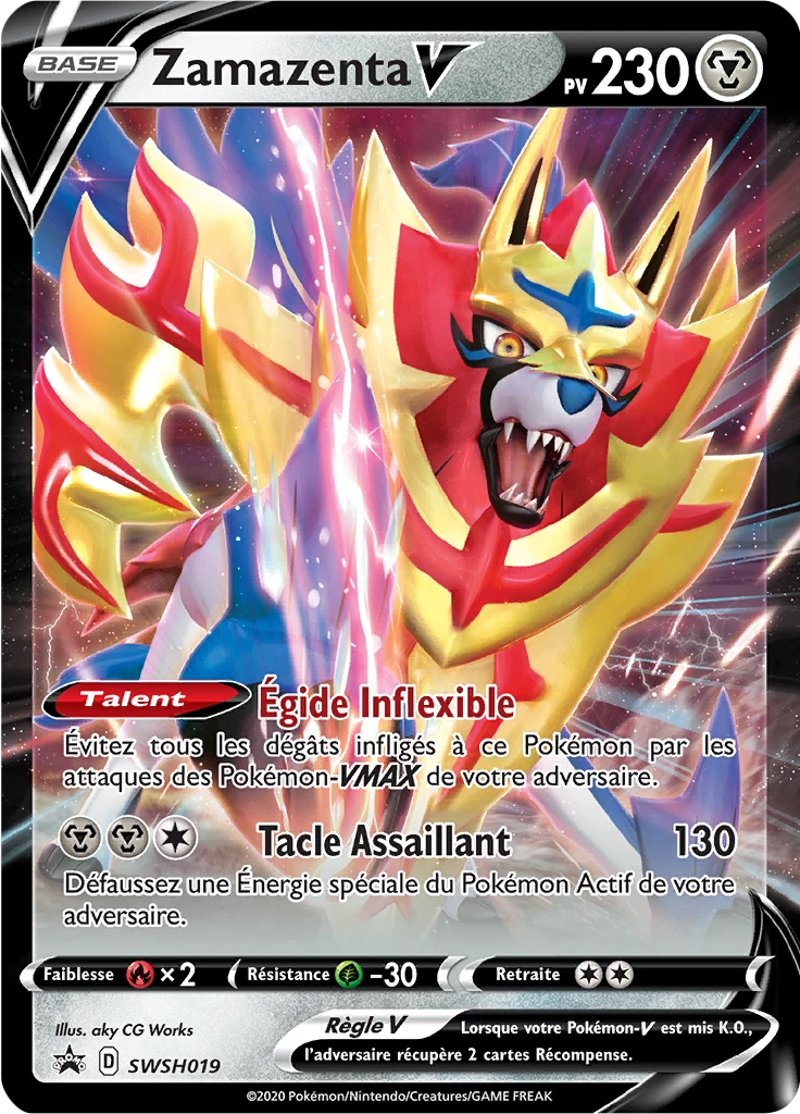 Carte Pokémon Zamazenta V de l'extension Promo SWSH
