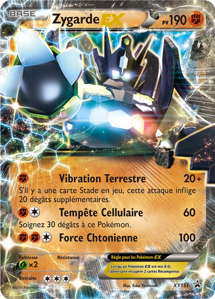 Carte Pokémon Zygarde EX de l'extension Promo XY