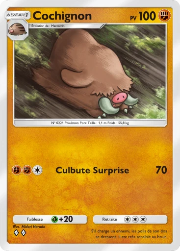 Carte Pokémon Cochignon de l'extension Sagesse entre Ciel et Mer