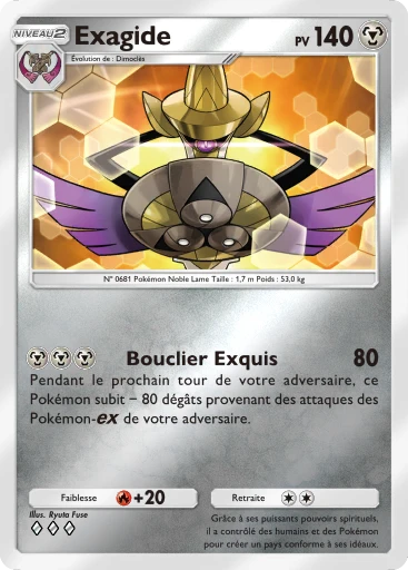 Carte Pokémon Exagide de l'extension Booster de Luxe Méga
