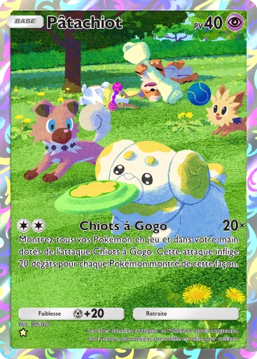 Carte Pokémon Pâtachiot de l'extension Booster de Luxe Méga