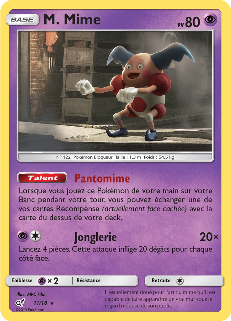 Carte Pokémon M. Mime de l'extension Détective Pikachu