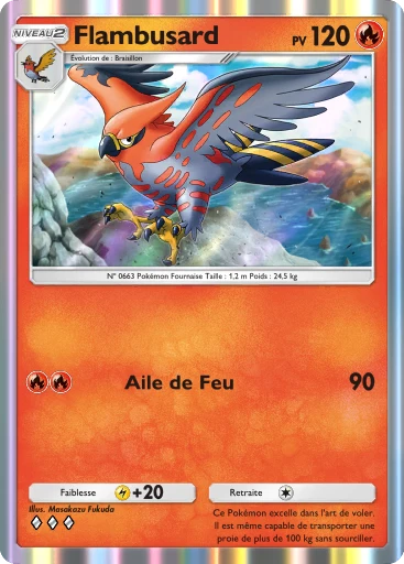 Carte Pokémon Flambusard de l'extension Gardiens Astraux