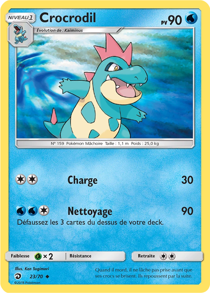 Carte Pokémon Crocrodil de l'extension Majesté Des Dragons