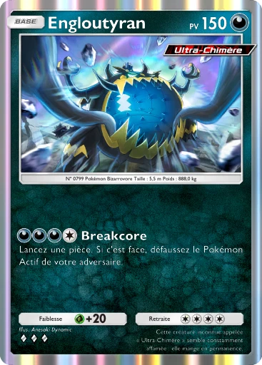 Carte Pokémon Engloutyran de l'extension Parade Onirique