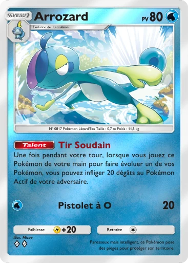 Carte Pokémon Arrozard de l'extension Booster de Luxe Méga